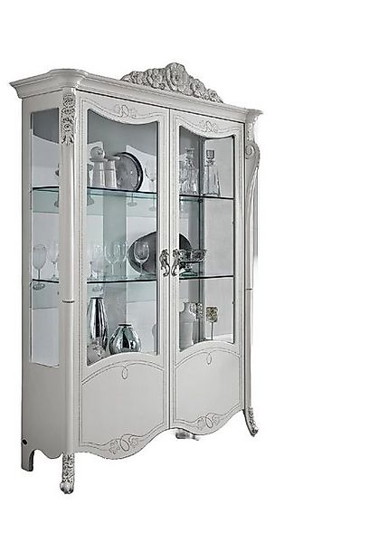 Xlmoebel Vitrine Weißer Glasvitrinenschrank im klassischen Design aus luxur günstig online kaufen