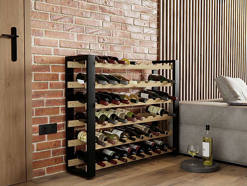 Lenmar Weinregal LOFT Weinregal aus Holz,Flaschenregal,Kellerregal,Regale,W günstig online kaufen