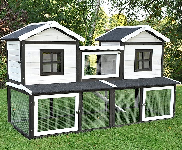 nanook Kleintierkäfig Kleintierstallkombi Fantasie braun weiß günstig online kaufen