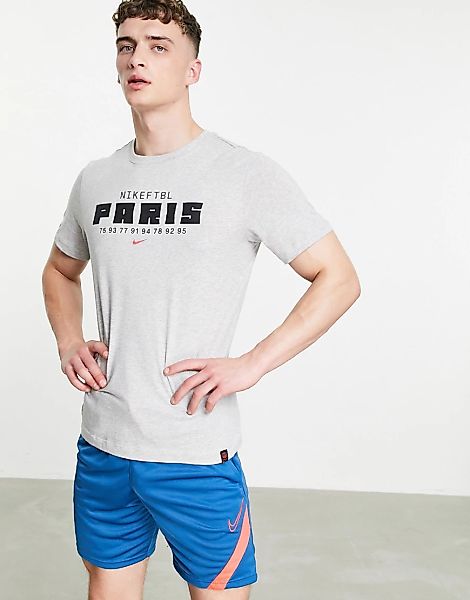 Nike Football – Paris Saint-Germain Voice – T-Shirt in Grau günstig online kaufen