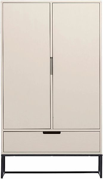 WOOOD Buffet Silas aus Kiefernholz, Hellgrau Schwarze Innenfarbe günstig online kaufen