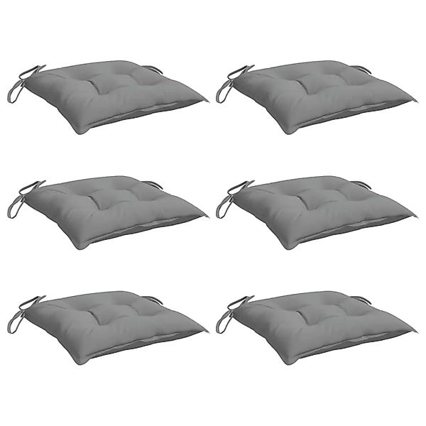 vidaXL Stuhlkissen 6 Stk Grau 50x50x7 cm Oxford-Gewebe 361512 günstig online kaufen