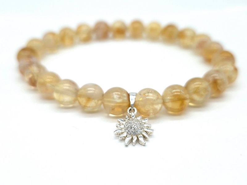NAHLE Perlenarmband Citrin mit 925 Silber Sonne Naturstein Armband (elegant günstig online kaufen