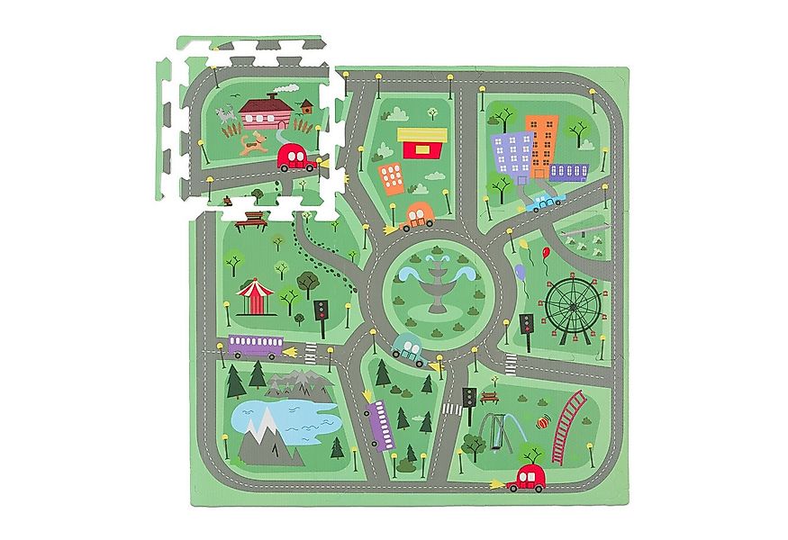 relaxdays Spielmatte Puzzlematte Stadt günstig online kaufen