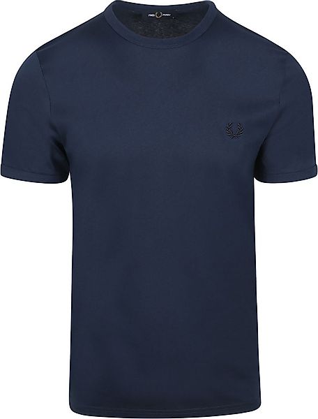 Fred Perry T-shirt Ringer Tennis Blue - Größe L günstig online kaufen