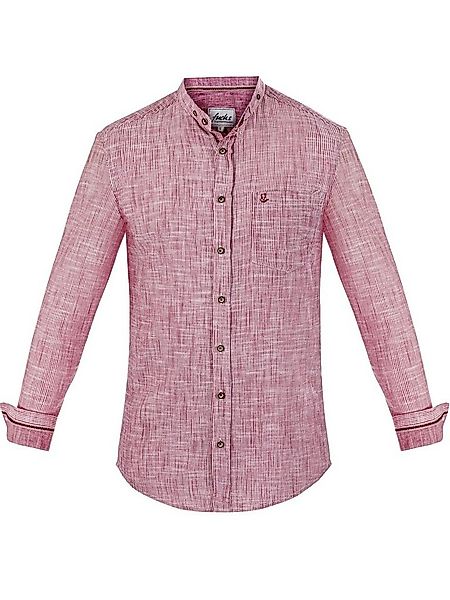 FUCHS Trachtenhemd Hemd Stefan weinrot mit Stehkragen günstig online kaufen