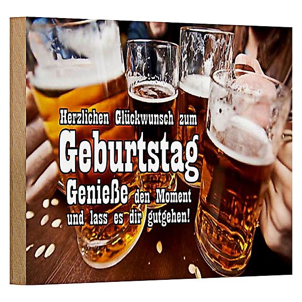 Roomando Holzbild Spruch 18x12cm Glückwunsch zum günstig online kaufen