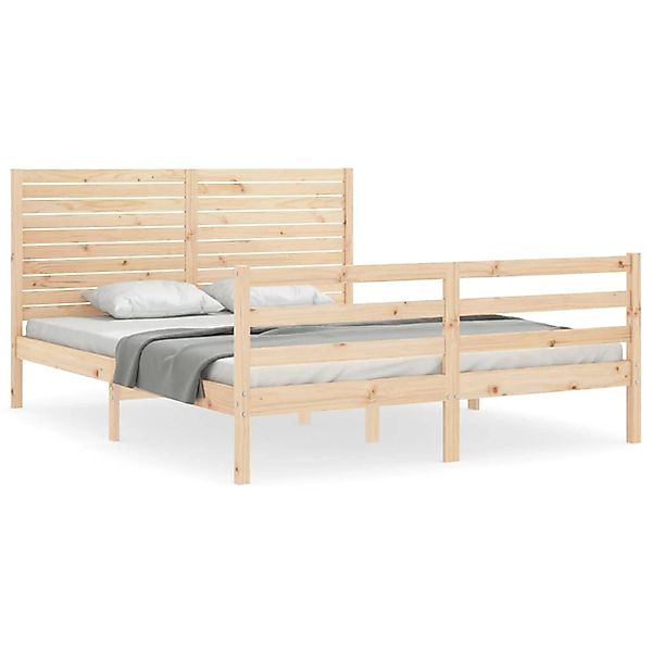 vidaXL Massivholzbett mit Kopfteil 160x200 cm1809296 günstig online kaufen