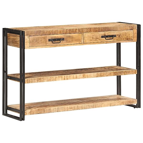 vidaXL Sideboard 120x30x75 cm Raues Mango-Massivholz 321802 günstig online kaufen