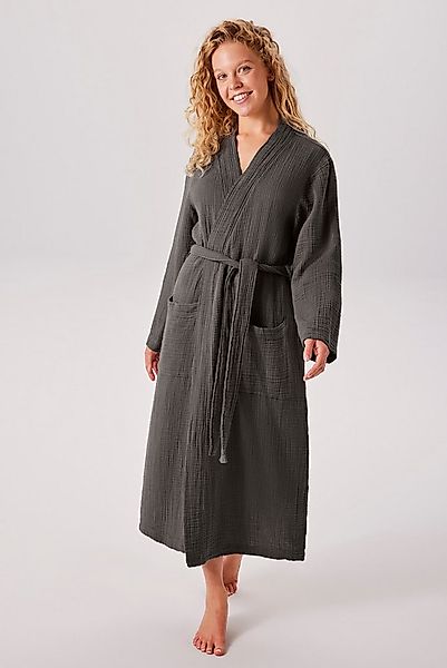 OTTO home Bademantel Juna Musselin, ideal für Sauna & Spa, Hotelbademantel, günstig online kaufen