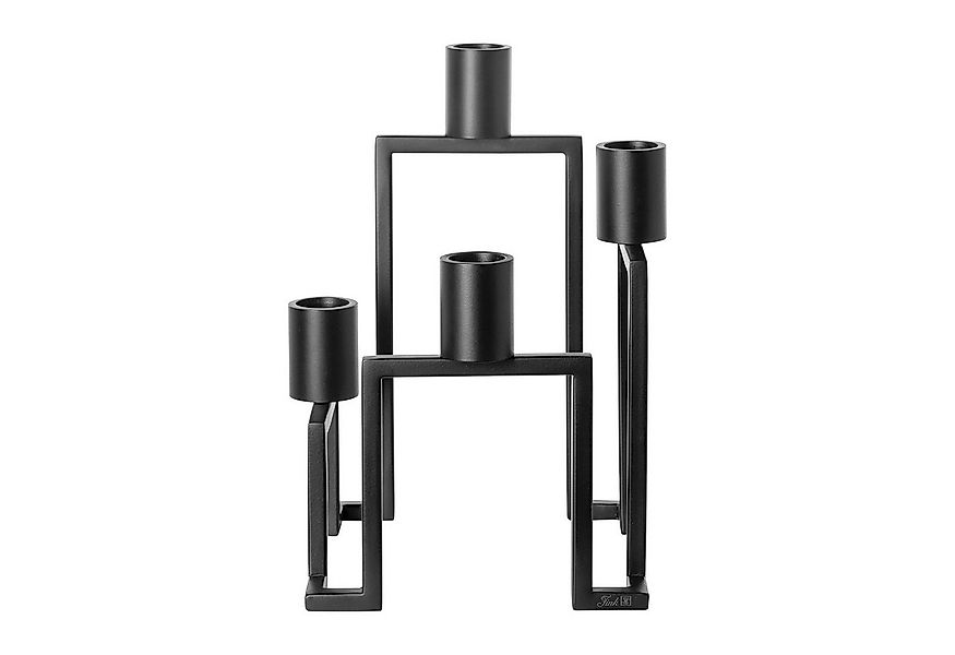 Fink Kerzenhalter GRANT Leuchter - schwarz - Edelstahl - H. 27,5cm x B. 20, günstig online kaufen