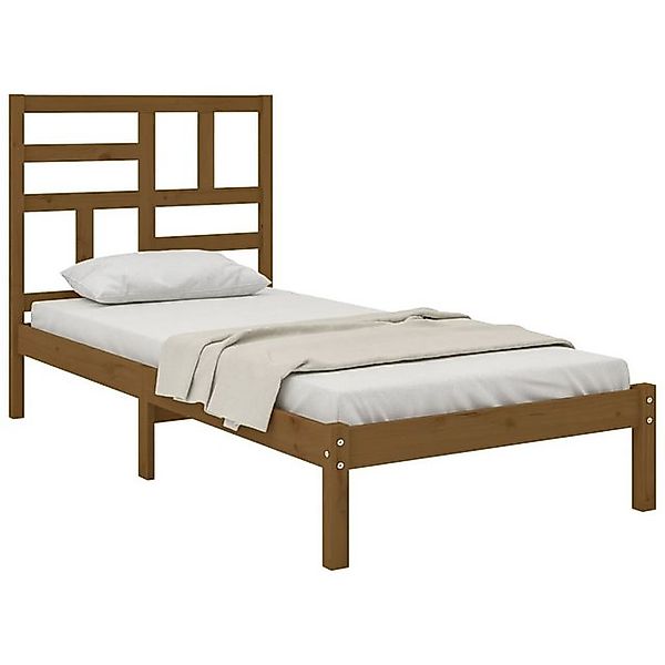 vidaXL Bett Massivholzbett Honigbraun 100x200 cm günstig online kaufen