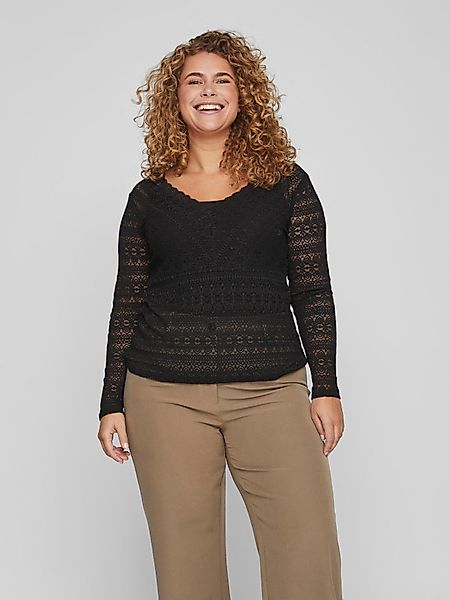 Vila Blusenshirt VICHIKKA V-NECK L/S TOP/CUR günstig online kaufen