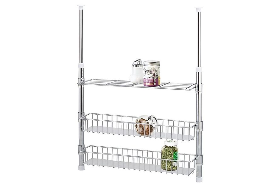 bremermann Küchenregal mit 2 Korbablagen, 1 Regal, aus Metall, verchromt günstig online kaufen