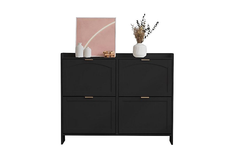 Refined Living Schuhschrank mit 4 Klappenfächern, freistehendem Schuhregal, günstig online kaufen