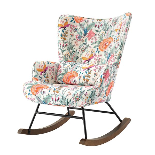 HomeMiYN Schaukelstuhl Patchwork Sessel Schwingsessel Relaxstuhl günstig online kaufen