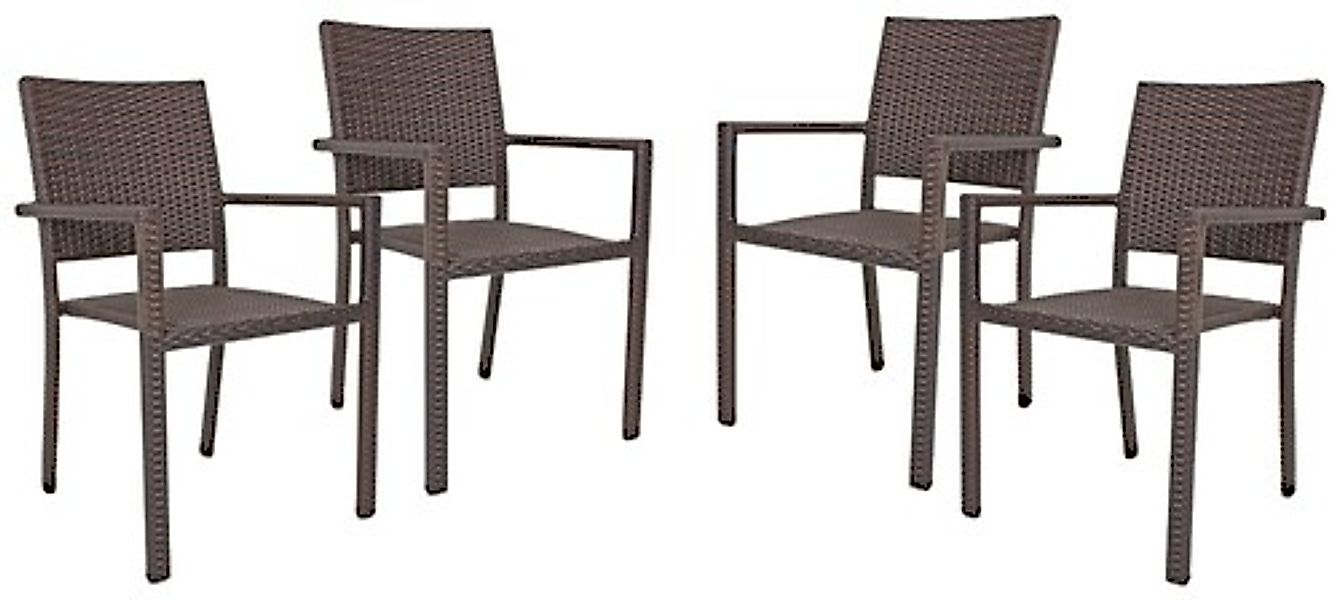 Garden Pleasure Stapelstuhl »MALAGA« (Set) 4 Stk.4er Set, aus Aluminium günstig online kaufen