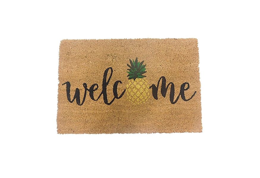 relaxdays Fußmatte Kokos Fußmatte Begrüßung, rechteckig, Höhe: 15 mm, C günstig online kaufen