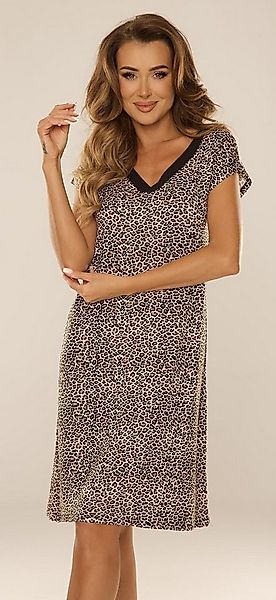 De Lafense Nachthemd knielang, Animal-Print, kurzarm günstig online kaufen