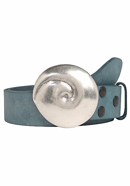 Rettungsring Gürtel Ledergürtel, mit austauschbarer Schließe "Muschel Rund günstig online kaufen