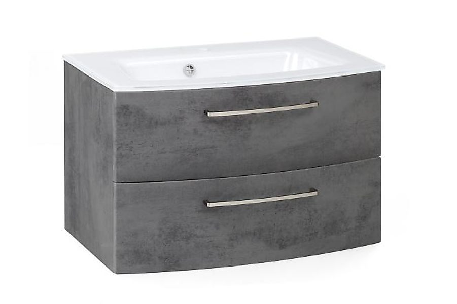 Waschtisch 80 Glasbecken weiß STOCKHOLM von Held Möbel Eiche Ribbeck günstig online kaufen