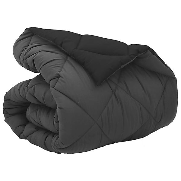 vidaXL Winterbettdecke Schwarz und Anthrazit 200 x 140 cm Mikrofaser 420257 günstig online kaufen