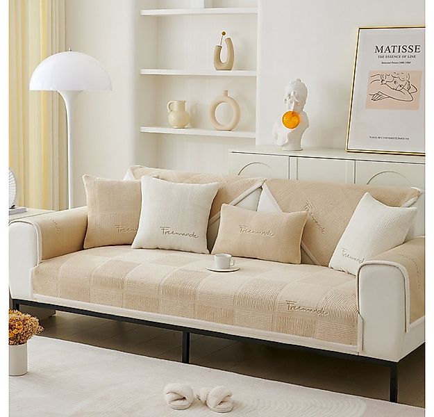 NUODWELL Sofahusse Sofabezug, sofaschoner rutschfest L Form Sofaüberwurf 1/ günstig online kaufen