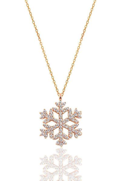 Einzelstück Kette mit Anhänger Snowflake Halskette günstig online kaufen