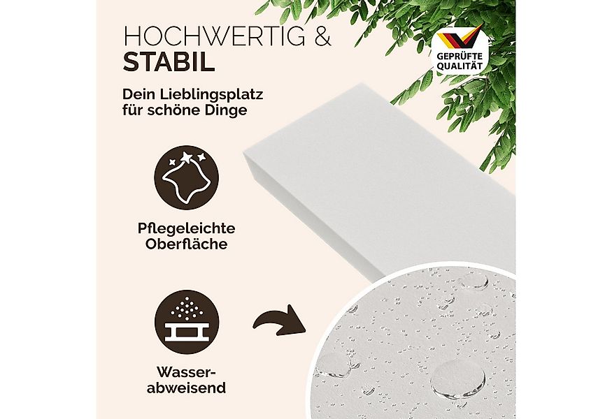 Casaria Wandregal, Weiß Hängeregal mit Halterung 15kg Tragkraft Küche Matt günstig online kaufen