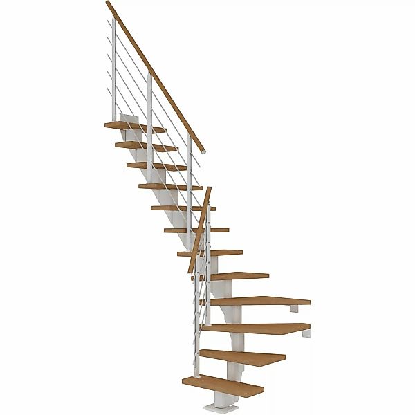 Dolle Mittelholmtreppe Frankfurt Eiche GH bis 301 cm 1/4 Gewendelt 75 cm FS günstig online kaufen