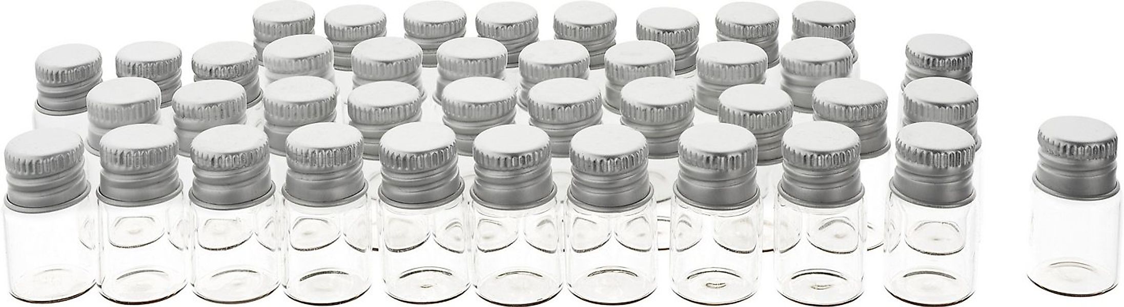 VBS Dekovase Mini Gläschen, 40 Stück, Ø 1,6 cm, H 2,6 cm günstig online kaufen