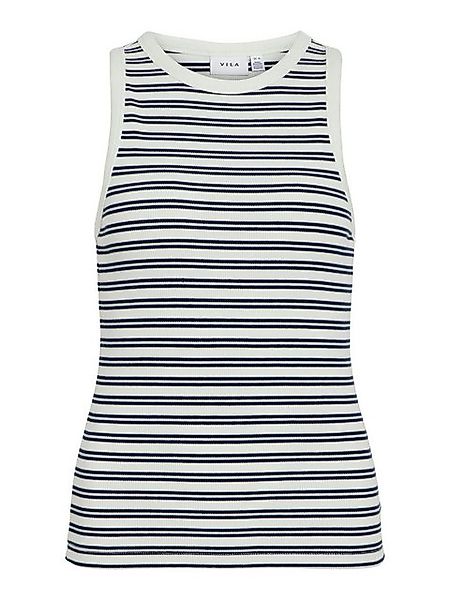 Vila Shirttop Klassisch gestreiftes ärmelloses Design, Rundhalsausschnitt ( günstig online kaufen