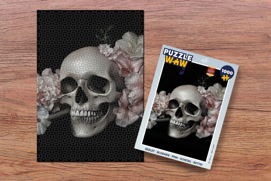 MuchoWow Puzzle Skelett - Blumen - günstig online kaufen
