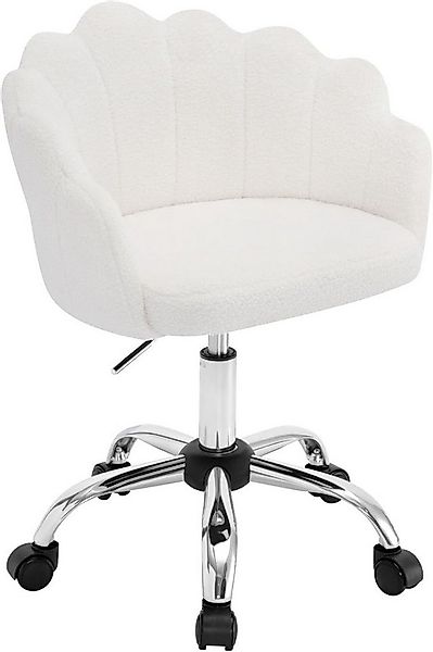 Woltu Schreibtischstuhl (1 St), mit Blütenblatt-Rückenlehne, Kaschmir Stoff günstig online kaufen