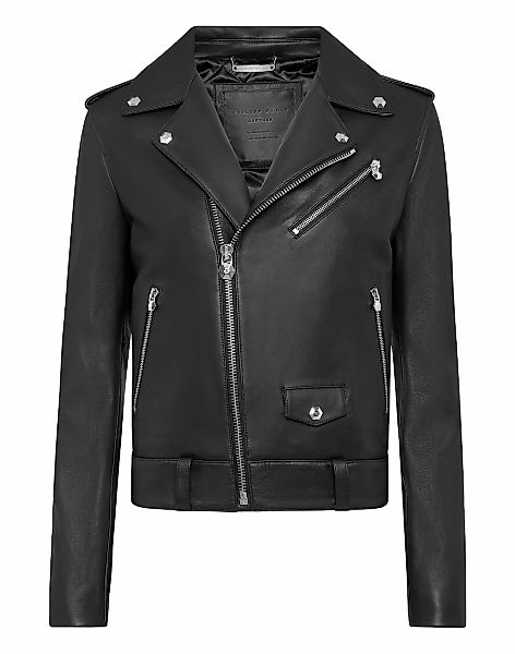 PHILIPP PLEIN Bikerjacke "Leder Biker-Jacke" günstig online kaufen