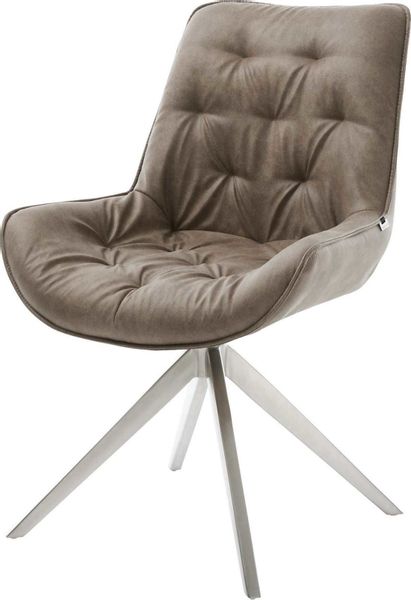 DELIFE Polsterstuhl Taimi-Flex, Kreuzgestell breit Edelstahl günstig online kaufen