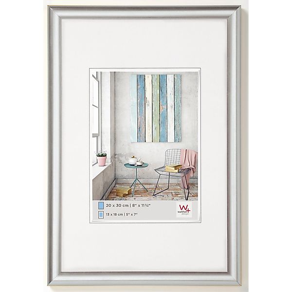 walther design Trendstyle Kunststoff Bilderrahmen  40x50 cm Silber günstig online kaufen
