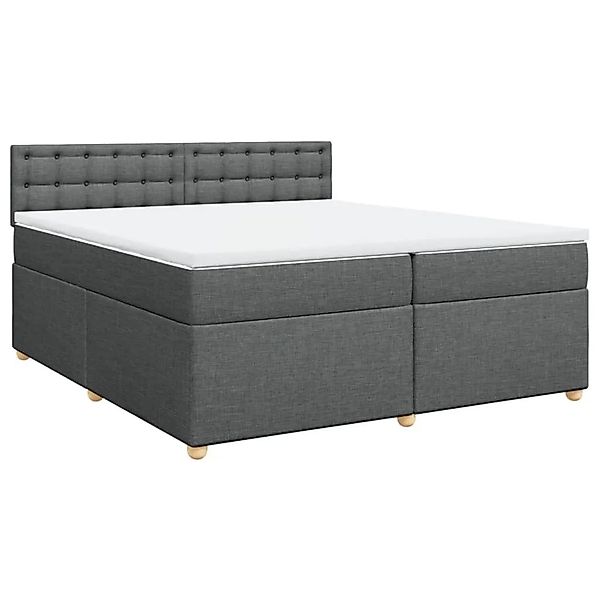 vidaXL Boxspringbett mit Matratze Dunkelgrau 200x200 cm Stoff 3286802 günstig online kaufen