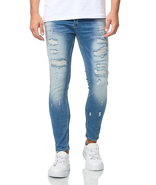 Denim House Slim-fit-Jeans Lässige Destroyed Herren günstig online kaufen