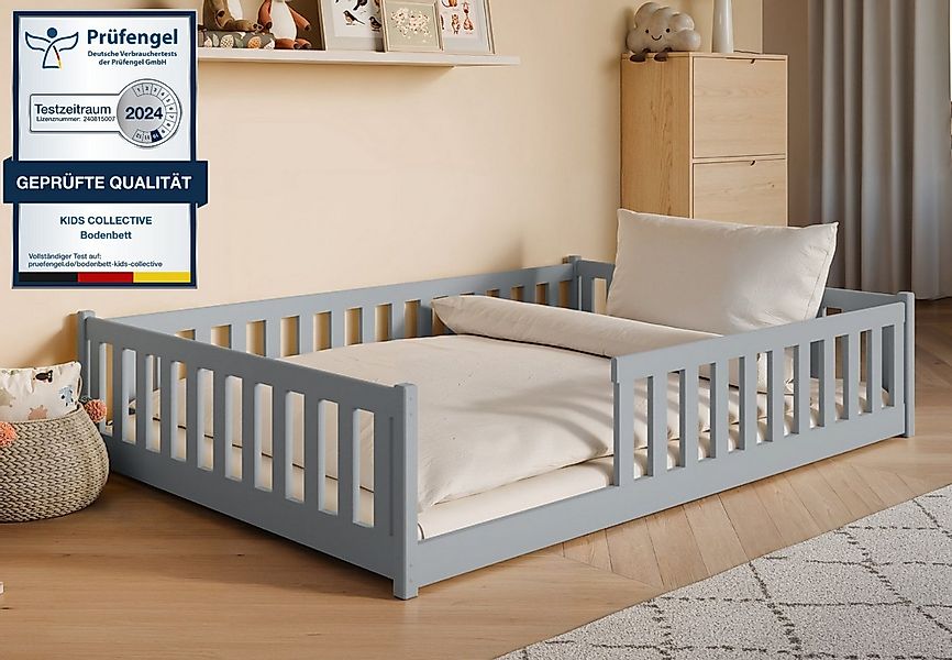 Kids Collective Kinderbett Bodenbett Bett mit Rausfallschutz & Lattenrost M günstig online kaufen