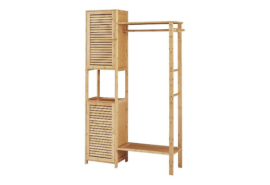 en.casa Garderobenständer, »Oldsum« Kleiderständer 164 x 99 x 29 cm Bambus günstig online kaufen