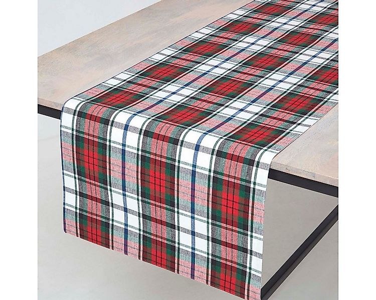 Homescapes Tischläufer Macduff Tischläufer rot kariert – 44 x 178 cm, 100% günstig online kaufen