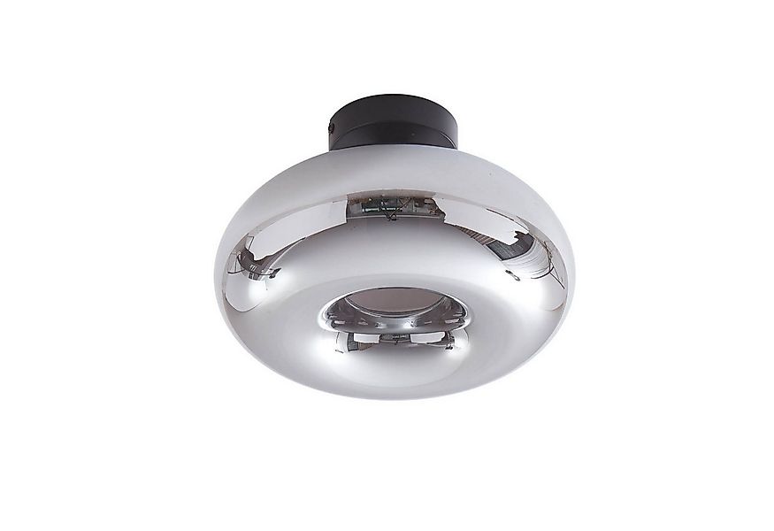 Lindby Deckenleuchten Zehra, Glas Schwarz IP20, 1 x 15 W LED günstig online kaufen