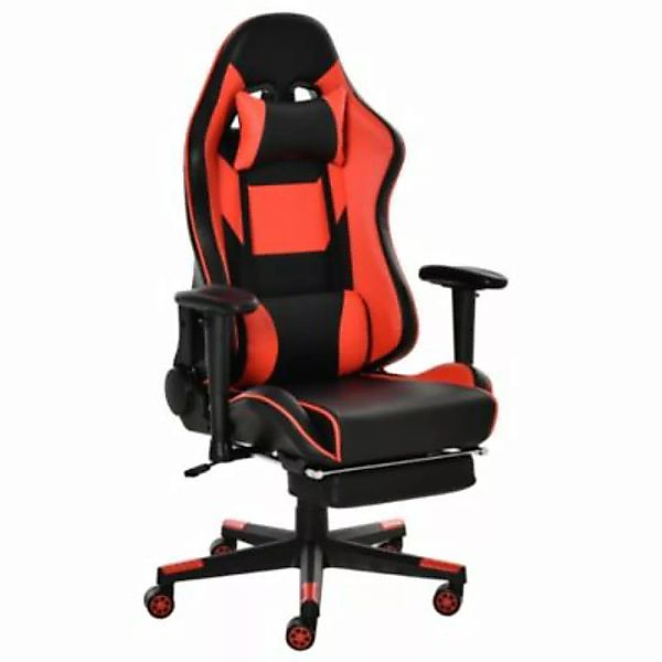 Vinsetto Gaming Stuhl mit Fußstütze mehrfarbig günstig online kaufen