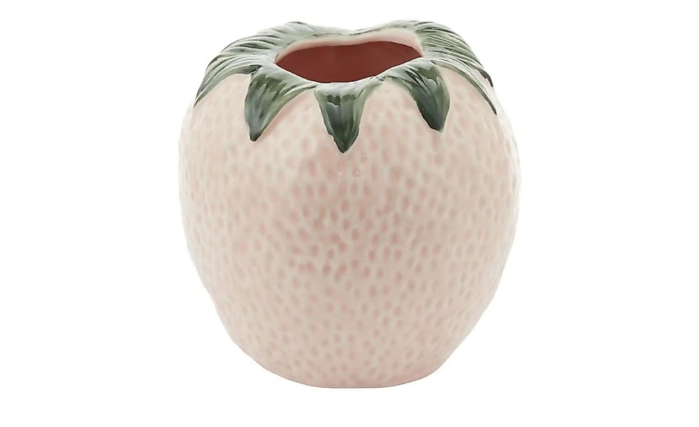 HOME STORY Vase Erdbeere   ¦ rosa/pink ¦ Steinzeug ¦ Maße (cm): B: 11,7 H: günstig online kaufen