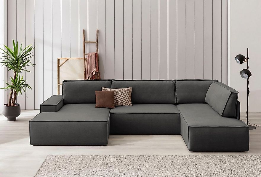 Home affaire Wohnlandschaft "SHERWOOD 329 cm, U-Form, Schlafsofa,", Schlaff günstig online kaufen