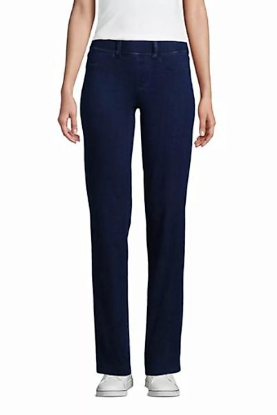 Starfish Knit Denim Mid Waist Straight Jeans, Damen, Größe: L Normal, Blau, günstig online kaufen