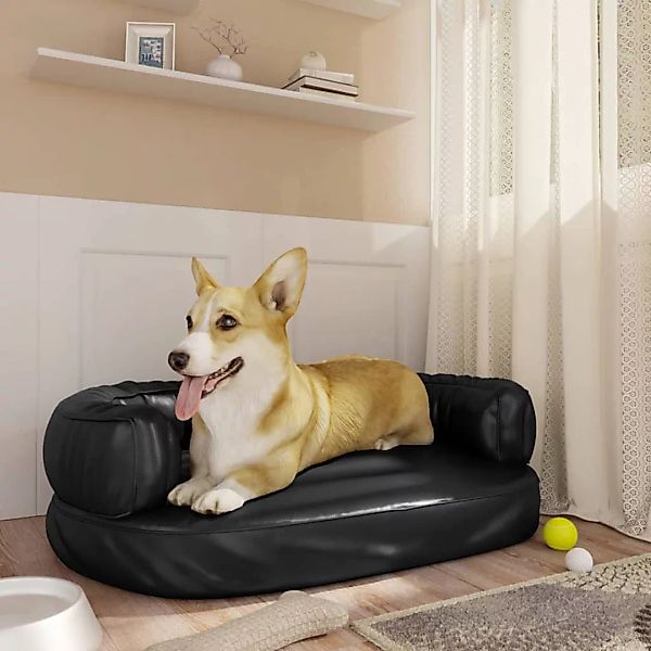 Vidaxl Hundebett Ergonomisch Schaumstoff Schwarz 60x42 Cm Kunstleder günstig online kaufen