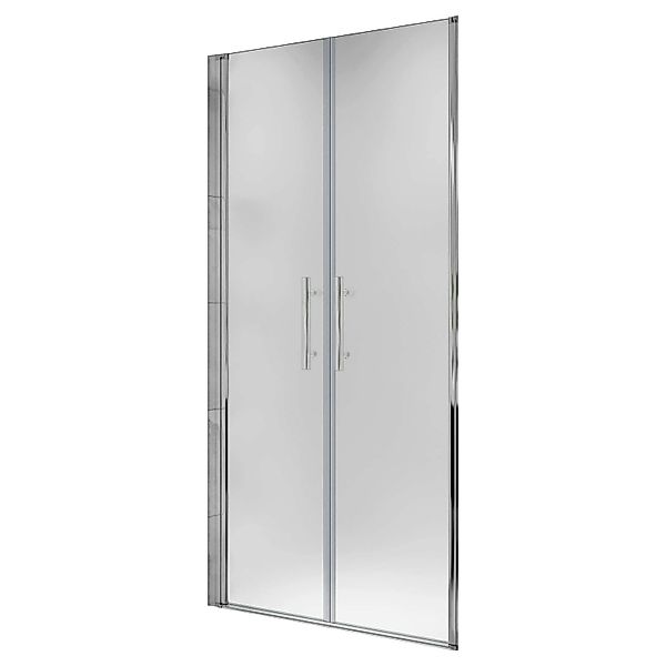 AICA Doppeltür 80x195cm Milchglas Vollsatiniert mit Glasschutzfolie Nischen günstig online kaufen