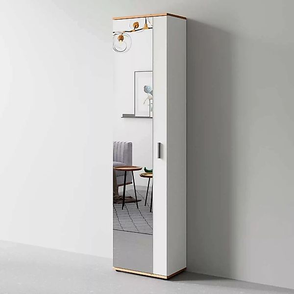 Dielenschrank mit Spiegel in modernem Design 196 cm hoch günstig online kaufen